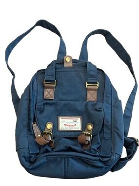 Doughnut Navy Compact Canvas Backpack Sling Bag
